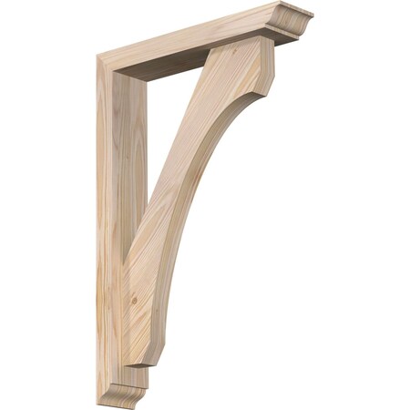 Ekena Millwork Legacy Traditional Smooth Bracket w/ Offset Brace, Douglas Fir, 3 1/2"W x 16"D x 24"H BKT0402X16X24LEC01SDF